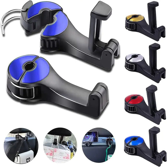 2-in-1 Car Headrest Hook & Phone Holder